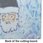 Novena Blue Santa Claus Glass Cutting Board