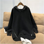 Candy Five-Color Hooded Zipper Casual Sweater
