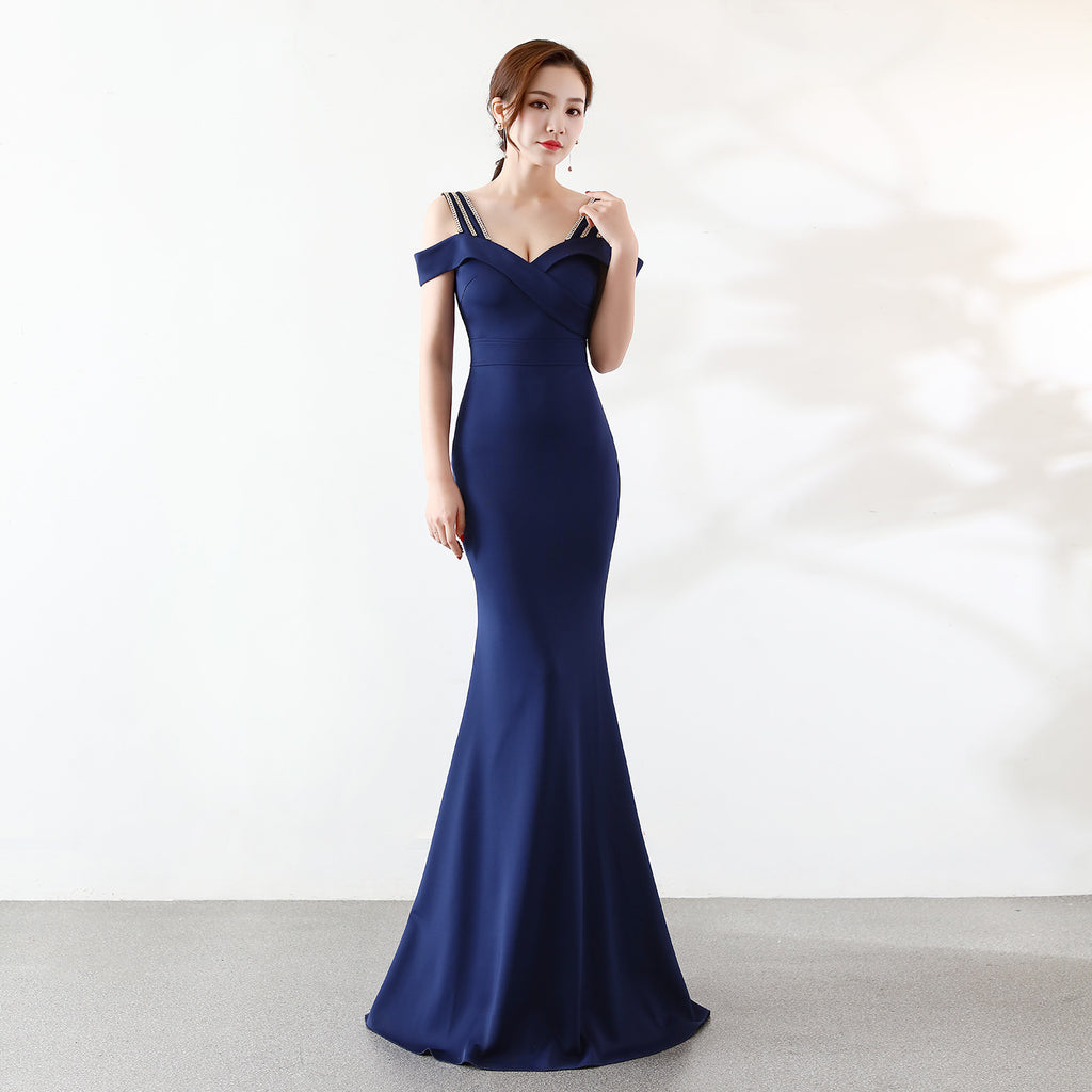 Red Evening Gown with Spaghetti Straps (Long Dress)