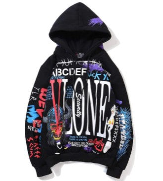 Graffiti Oversized Hoodie for Men - Hip Hop Streetwear | Streetwear