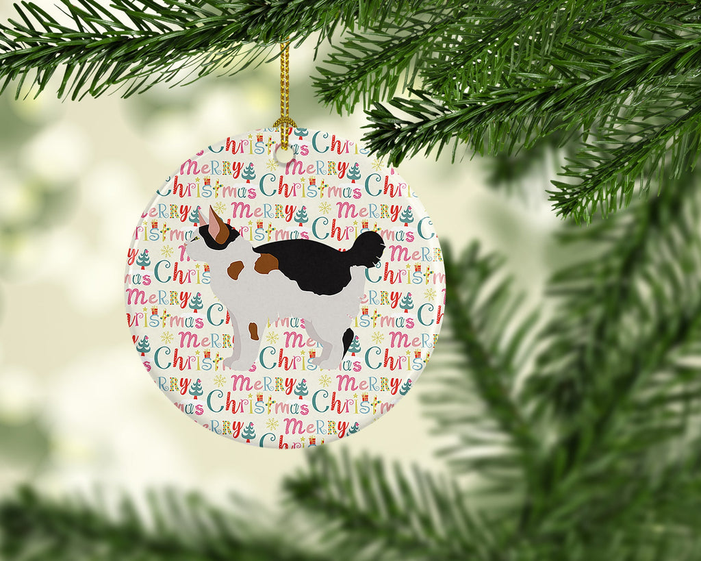 Manx #3 Cat Christmas Ceramic Ornament