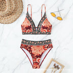 Huludao Women's Sexy Bikini Swimsuit with Push-Up Top