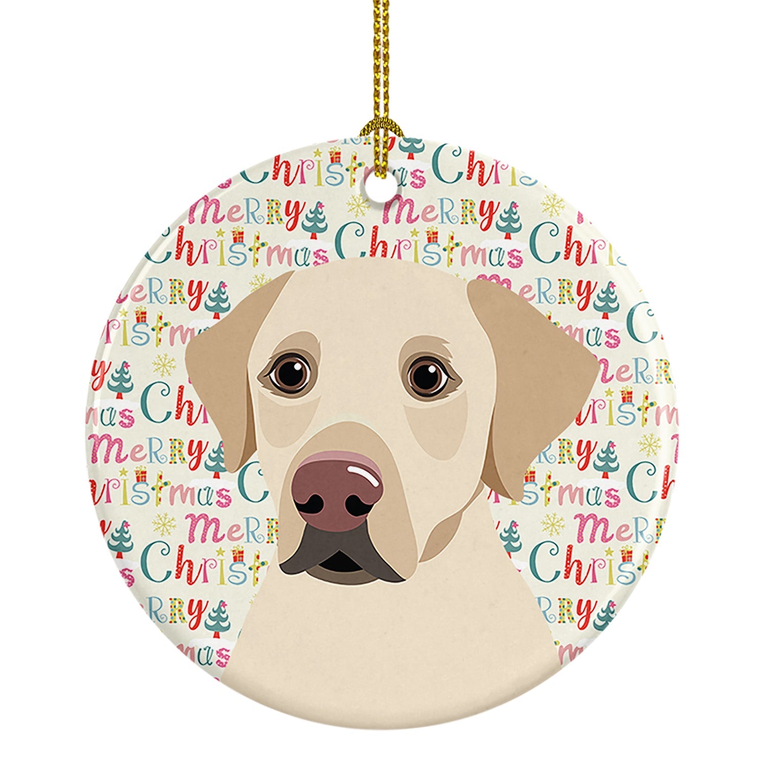 Labrador Retriever Yellow #3 Christmas Ceramic Ornament