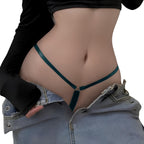 Multicolor Nylon Adjustable Thong with Pearl Massage