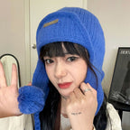 Wool Knitted Ear Protection Hat for Women (Autumn/Winter) | Embroidered Cap