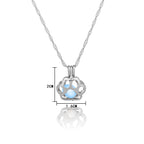 Glow-in-the-Dark Dog Paw Pendant Necklace
