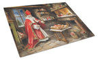 Cookies with Santa Claus Sinterklaas Glass Cutting Board
