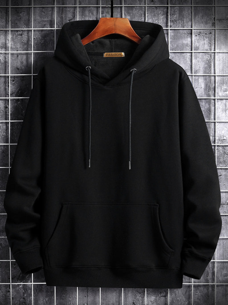 Velvet Thick Cotton Men's Hoodie - Casual Streetwear | Streetwear