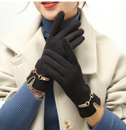 Lady Touch Screen Gloves - Winter Fleece Warmth (One Pair)