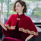 Mink Velvet Cape Shawl Jacket for Women (Short & Warm)