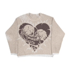 Loose Long Sleeve Jacquard Pullover Sweater Top | Streetwear