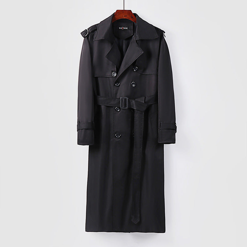 Men's Trendy Plus Size Over-the-Knee Trench Coat