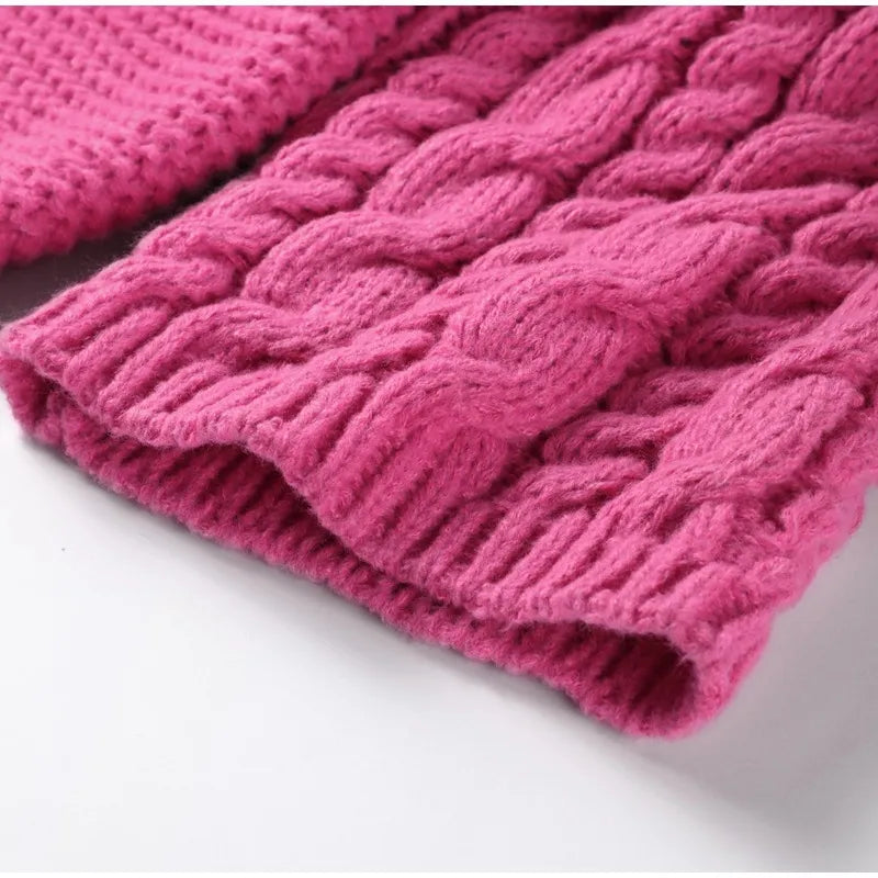 Round Neck Knit Pullover Sweater | Streetwear