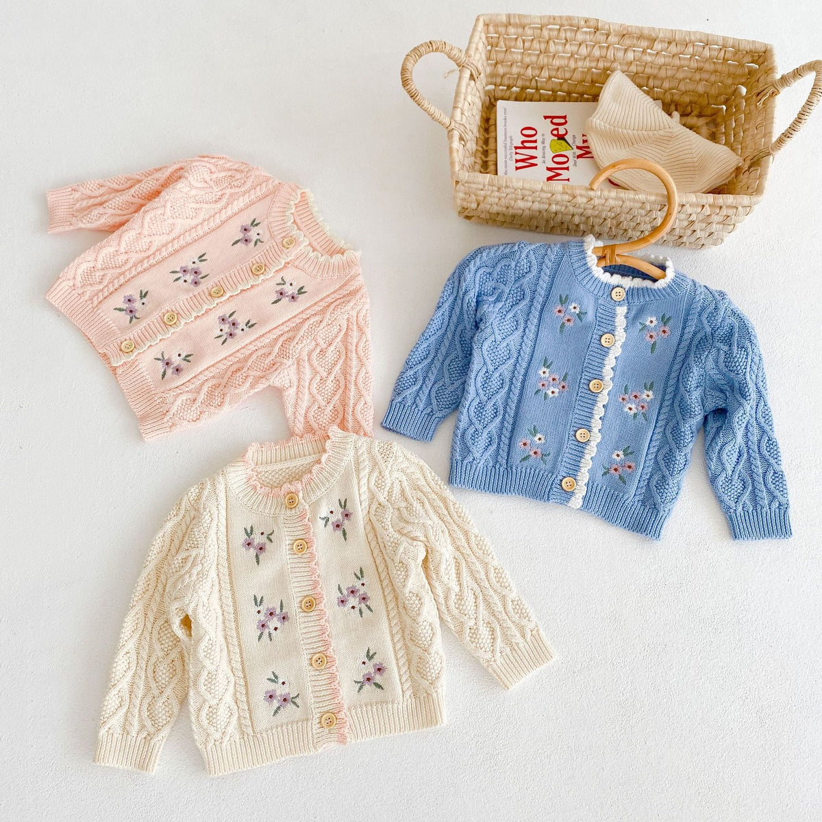 Embroidered Flower Coat for Baby Girls