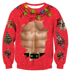 3D Christmas Sweatshirt with Fun Print for Couples | Streetwear