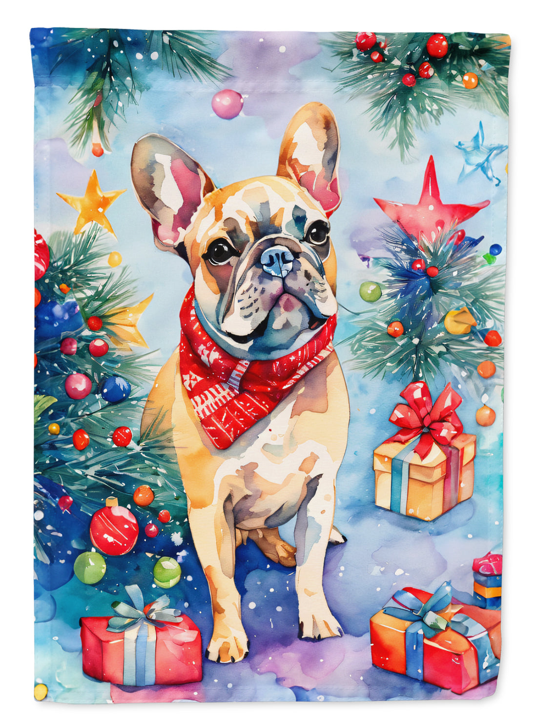 French Bulldog Christmas Garden Flag