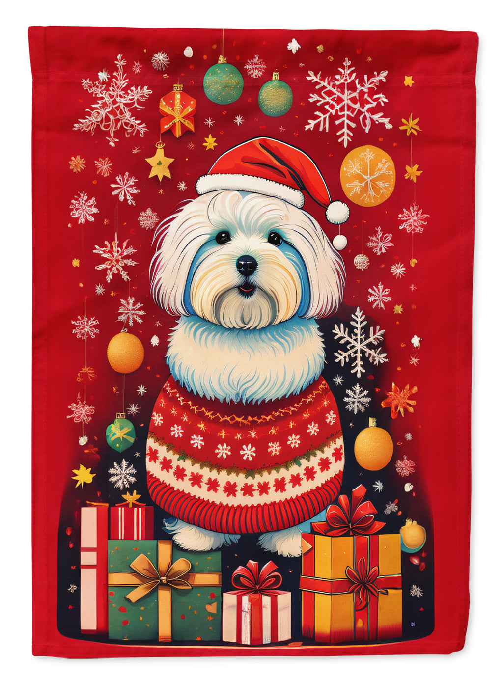 Coton De Tulear Holiday Christmas Garden Flag
