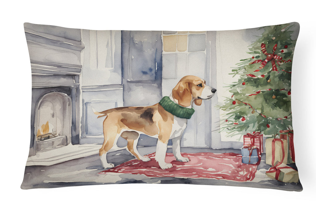 Beagle Christmas Throw Pillow