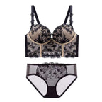 French Vintage Embroidered Lace Bralette for Women