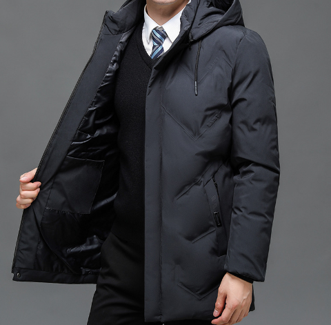 Men's Seattle Winter Jacket with Removable Hood (One Piece)