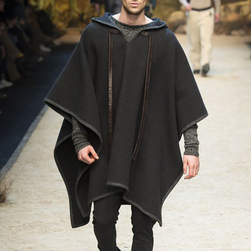 Woolen Cape Shawl Pullover Coat | Streetwear
