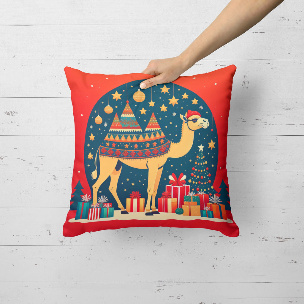 Camel Christmas Throw Pillow