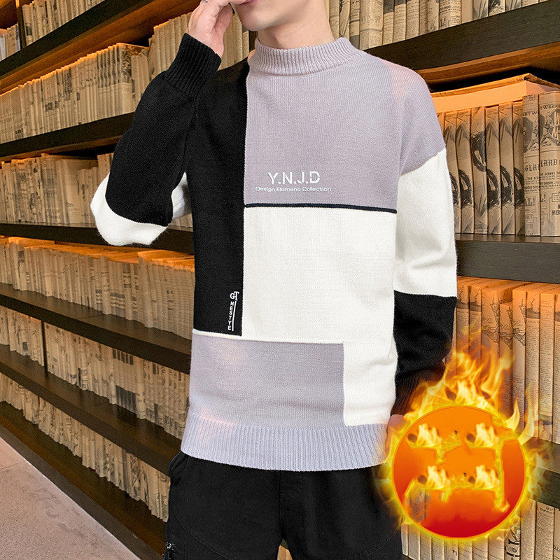 Men's Casual Thick Half High Collar Sweater