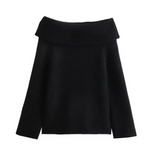 Off Shoulder Pullover Sweater for Women | Streetwear