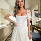 Bridal Corset Style Shaping Top with Lace-Up Design