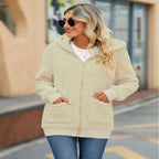 Casual Women's Long-Sleeved Hooded Jacket (Europe & US)