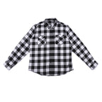 Yapu 100% Cotton Oversized Plaid Flannel Shirt Jacket