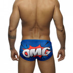 Men's Red Pop Art OMG Swim Briefs