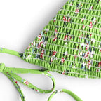 Juntong 2023 New Sexy Ruffled Print Bikini Set