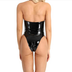 Cutout Faux Leather Bodysuit