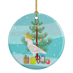 Cockatoo Merry Christmas Ceramic Ornament