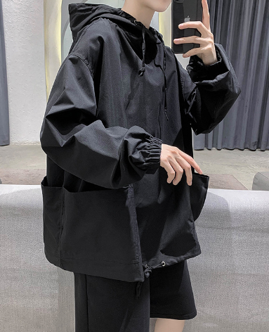 Stylish Oversized Hip Hop Men’s Hoodie in Solid Color | Streetwear