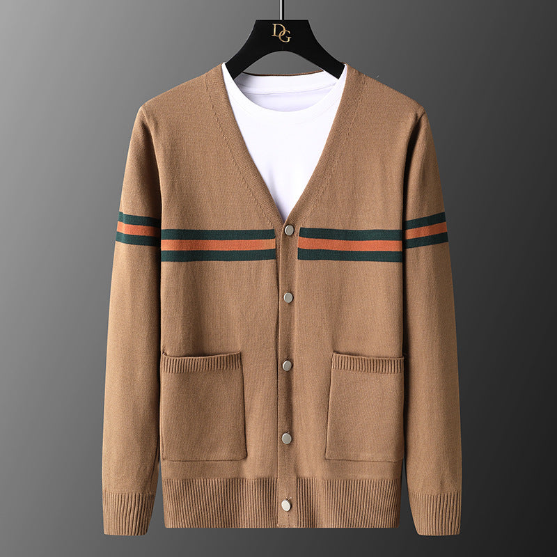 Men's Slim Knit Cardigan Sweater for Autumn & Winter