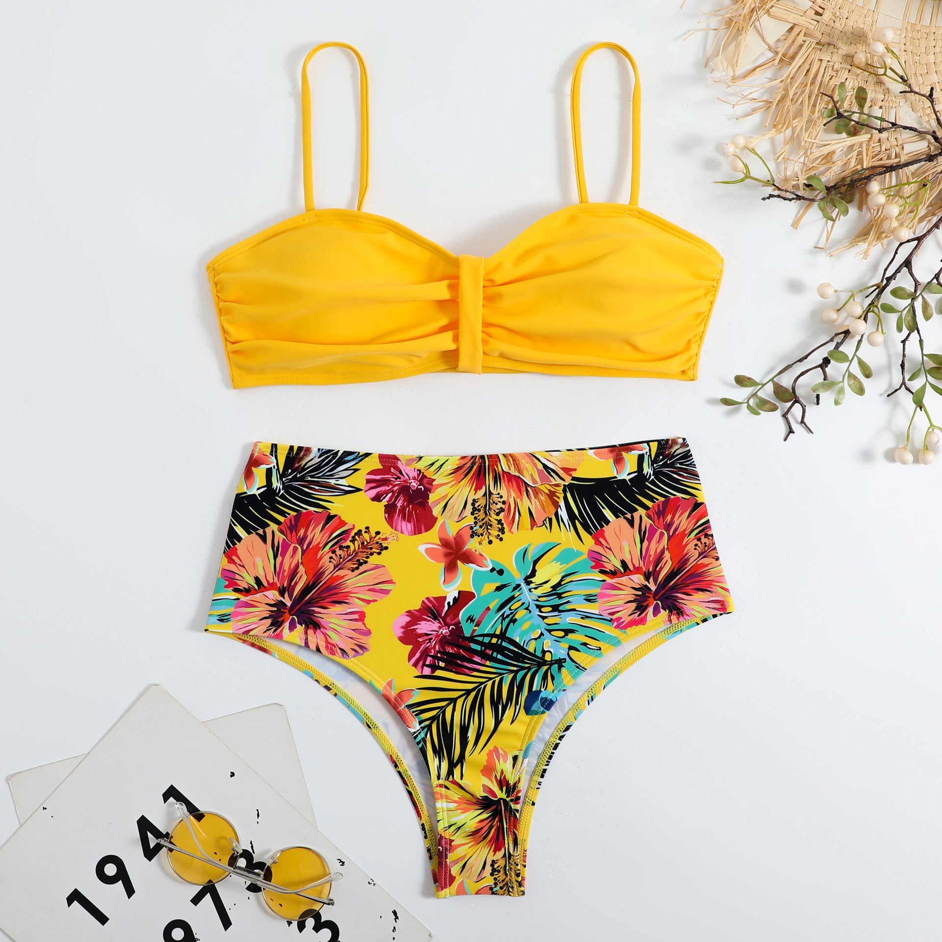 2023 Women's High-Waisted Multi-Color Bikini Set