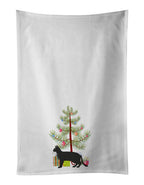 Chausie Black Cat Christmas Kitchen Towel Set of 2
