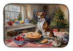 English Foxhound Christmas Cookies Dish Drying Mat