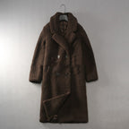 Women's Loose Lapel Long Soft Teddy Coat Jacket