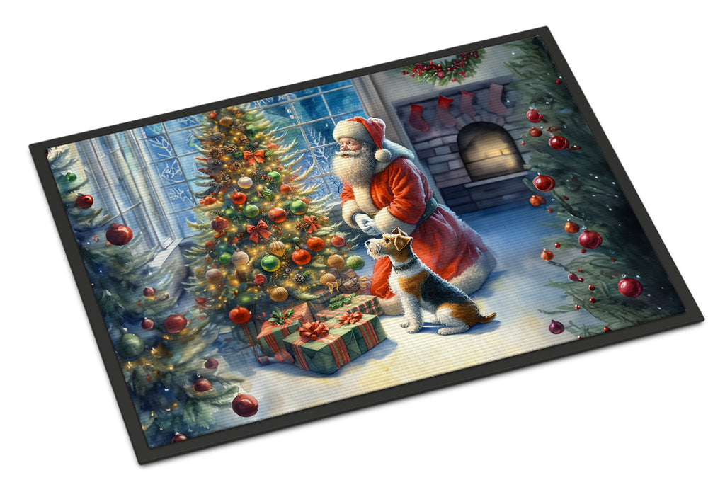 Fox Terrier and Santa Claus Doormat