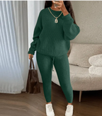 Fashionable Knitted Wool Trousers Suit