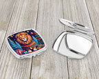 Lion Christmas Compact Mirror
