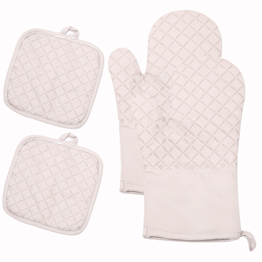Heat Insulation Non-Slip Gloves for Microwave Use