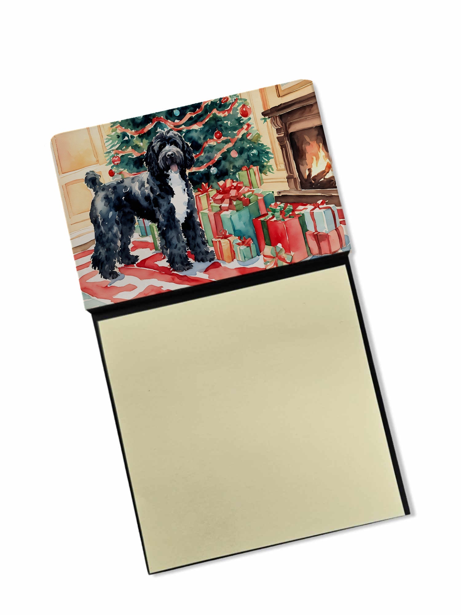 Portuguese Water Dog Cozy Christmas Sticky Note Holder