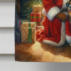 Tibetan Mastiff and Santa Claus House Flag