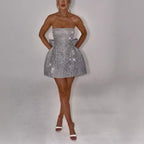 Women's Sleeveless Tube Top A-Line Dress