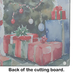 Westie Cozy Christmas Glass Cutting Board
