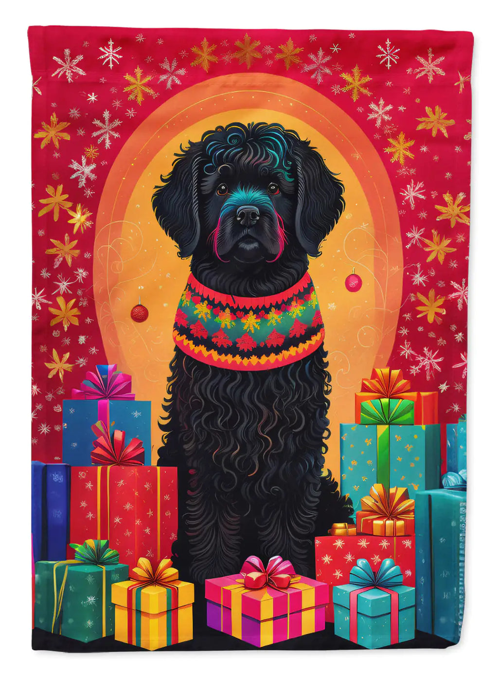 Puli Holiday Christmas Garden Flag